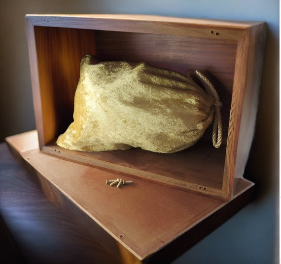 Border Collie Wooden Cremation Urn : Seated Pose