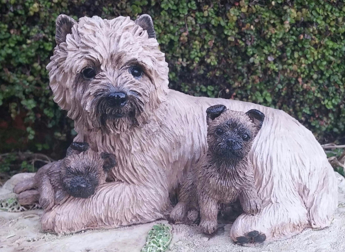 Cairn Terrier With Puppies Figurine