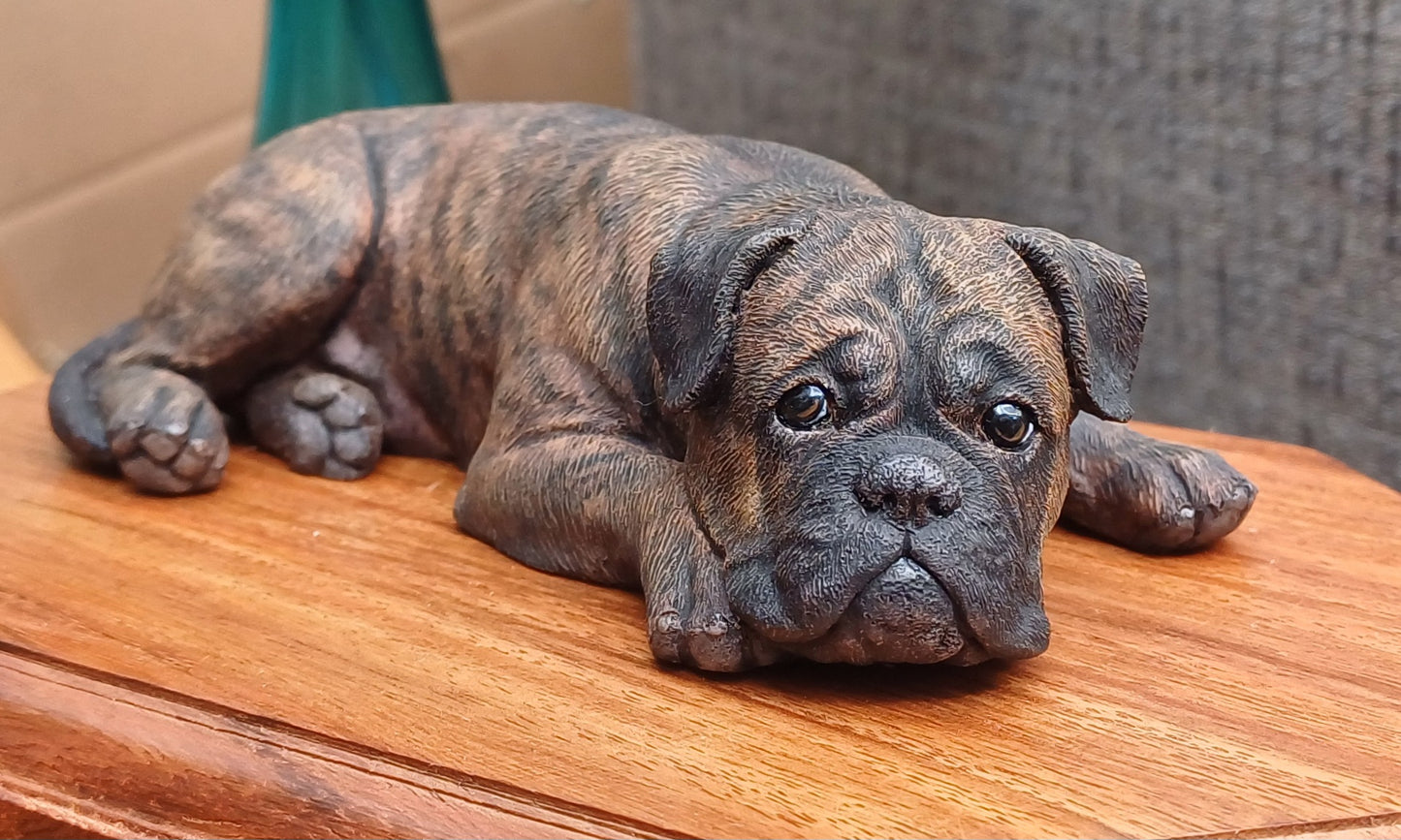 Boxer Dog Wooden Pet Ashes Cremation Urn