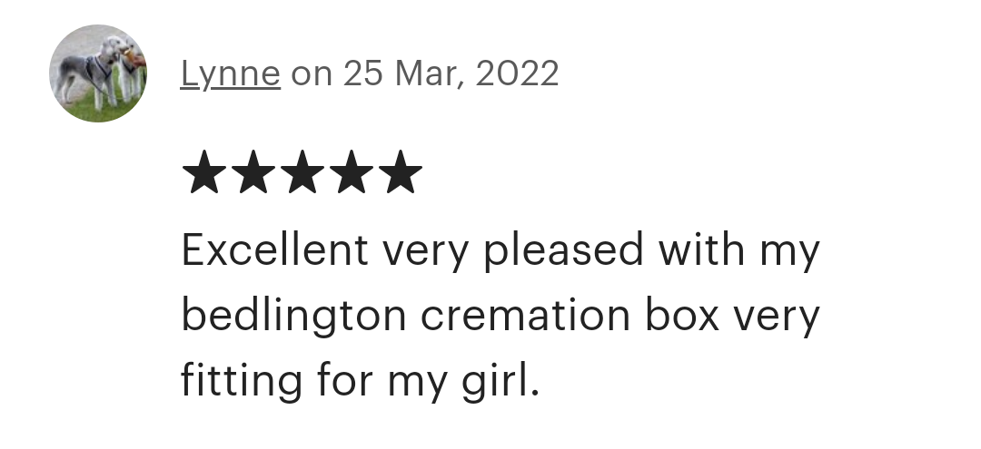 Bedlington Terrier Cremation Urn for Ashes