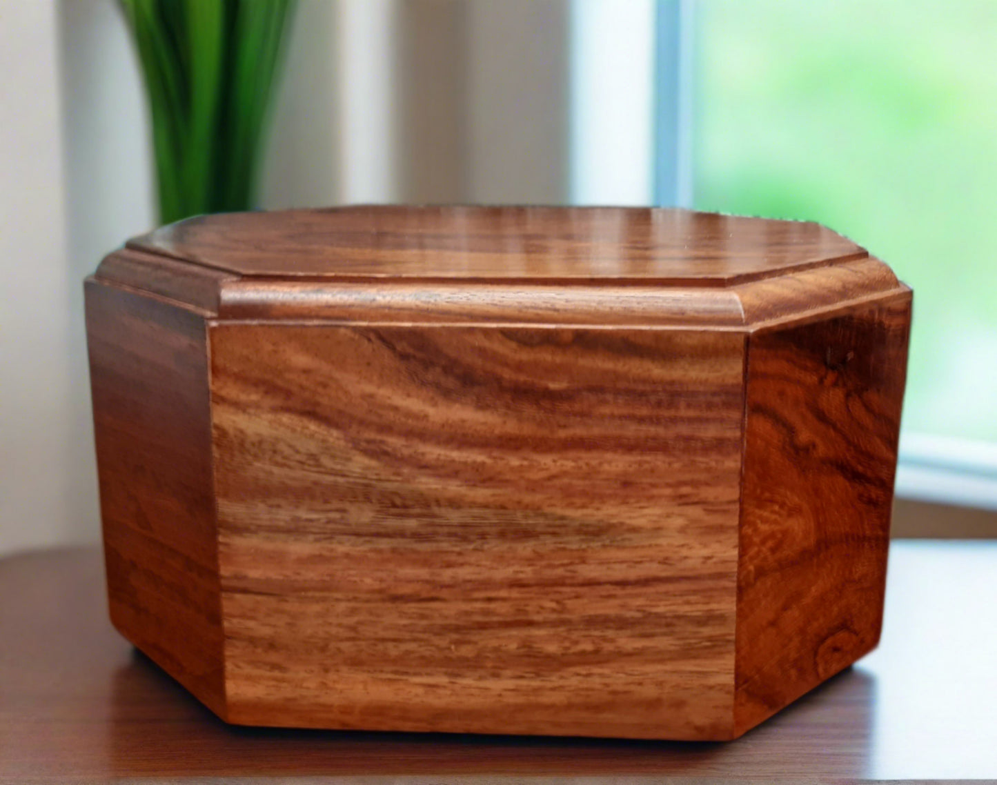 Rosewood cremation casket urn for pet dog or cat