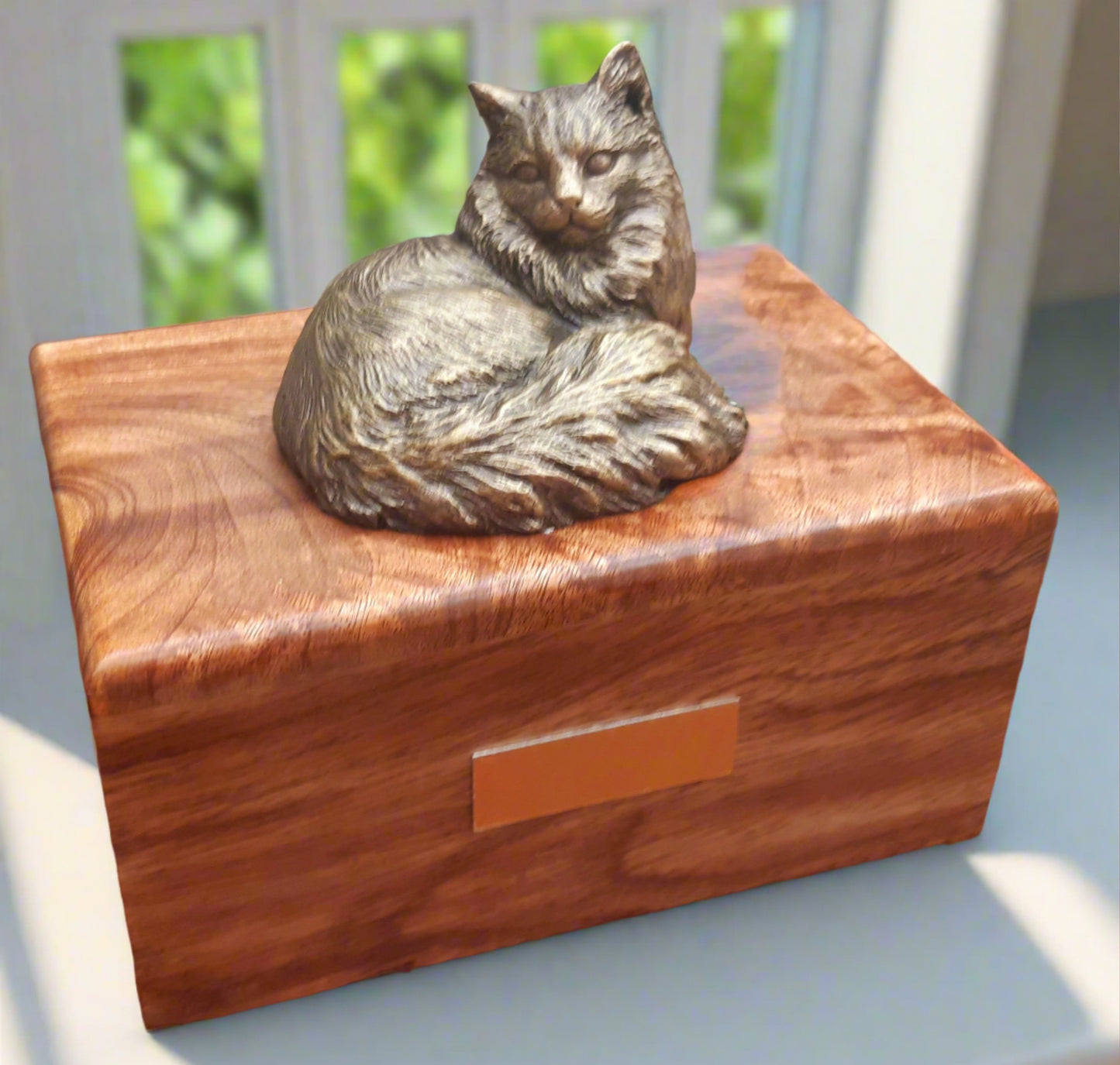 Longhaired Cat Cremation Urn for Pet Ashes