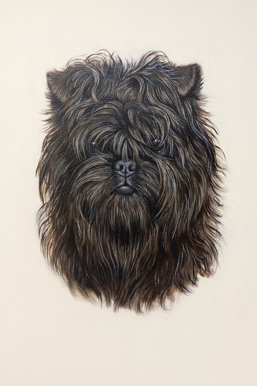 Painting of an affenpinscher