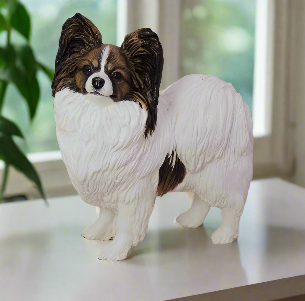 Papillon Dog Standing Figurine