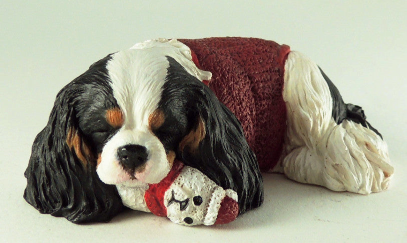 Original Sculpture of a Festive Cavalier King Charles Spaniel