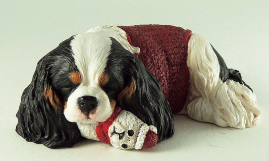 Original Sculpture of a Festive Cavalier King Charles Spaniel