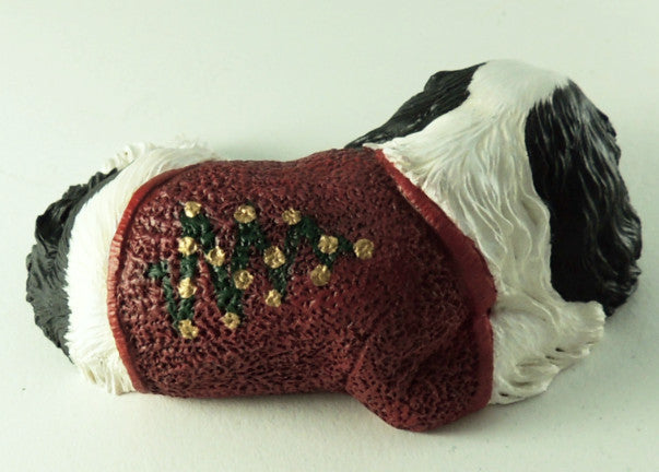 Original Sculpture of a Festive Cavalier King Charles Spaniel