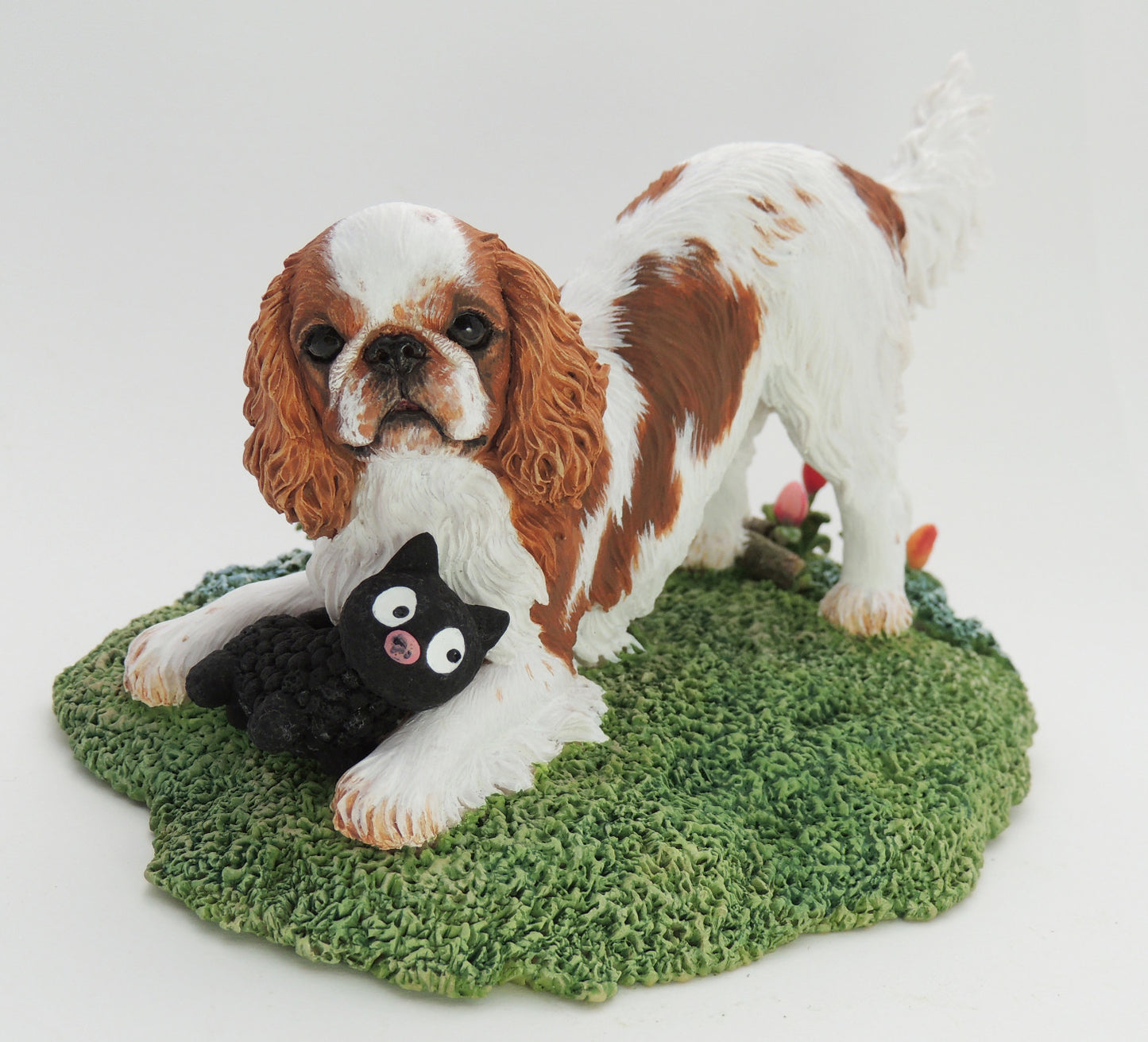 Original Sculpture of a Playful King Charles Spaniel (English Toy)