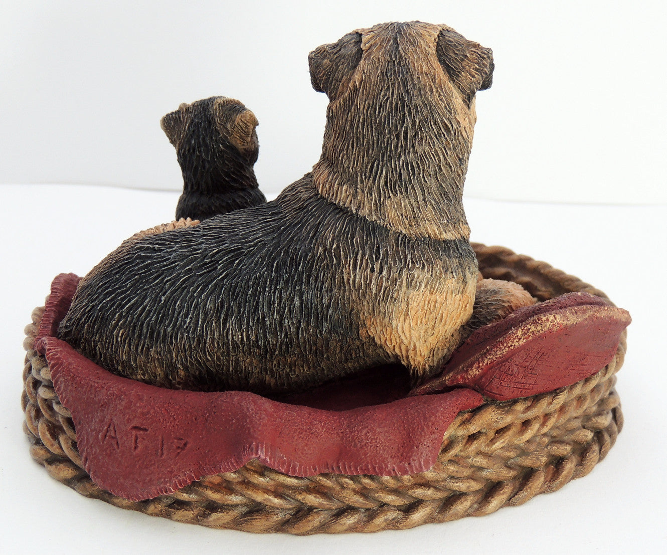 Border Terrier & Puppy Sculpture , Limited Edition