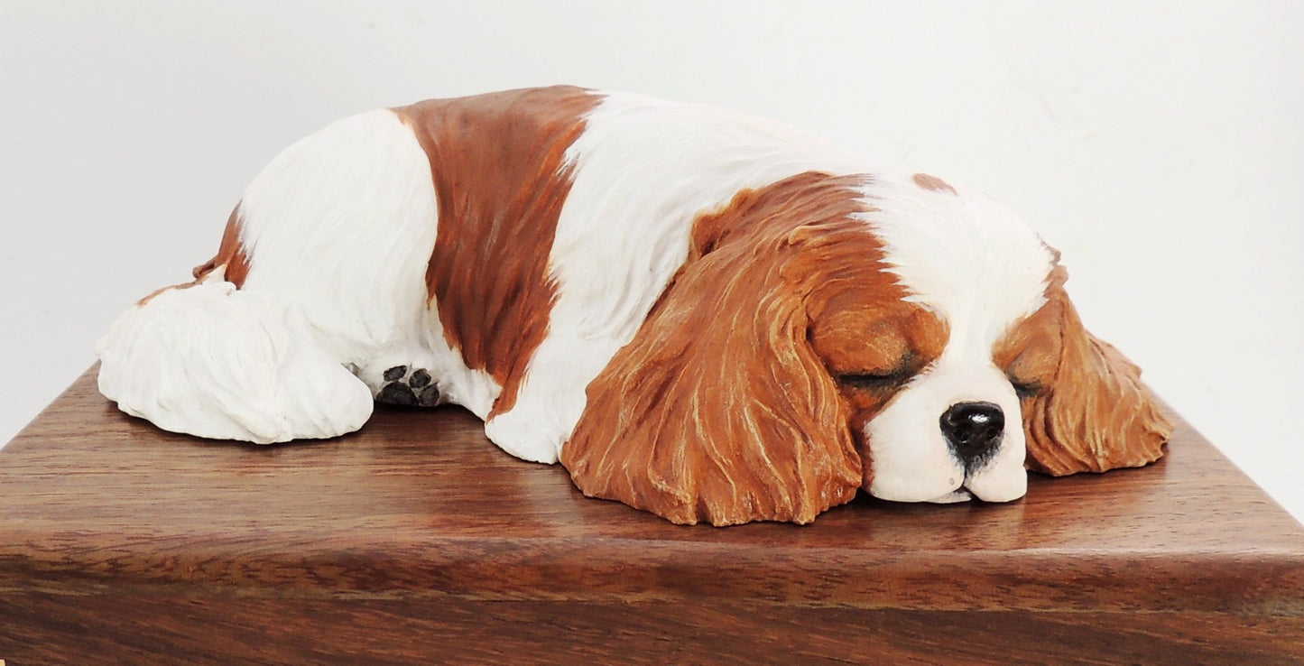 Cavalier King Charles Spaniel Solid Wood Cremation Urn