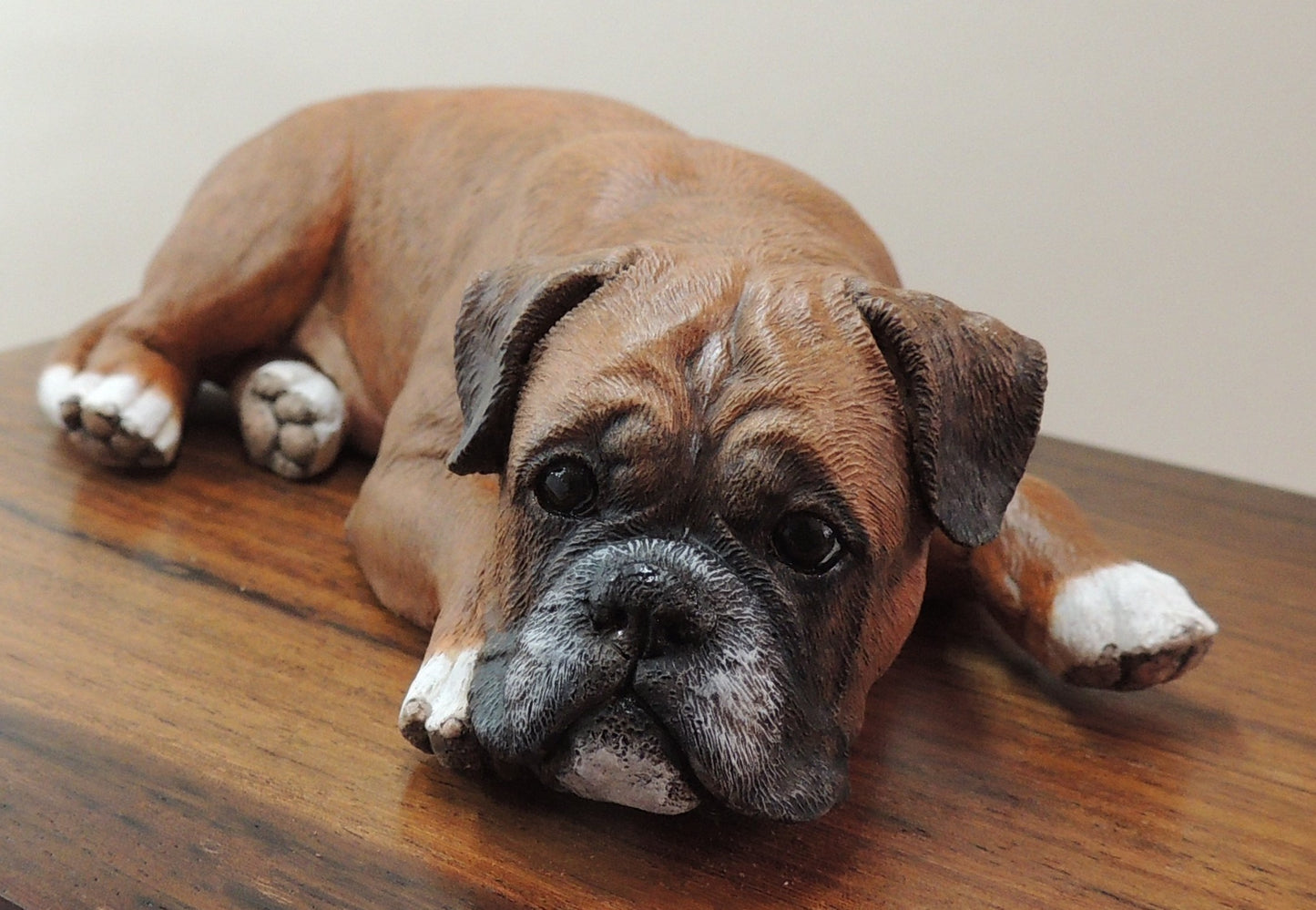 Boxer Dog Wooden Pet Ashes Cremation Urn