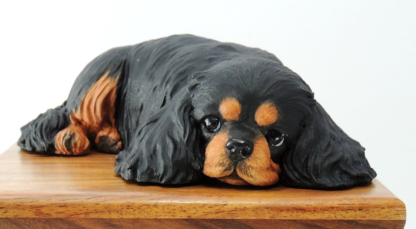 Cavalier King Charles Spaniel Solid Wood Cremation Urn