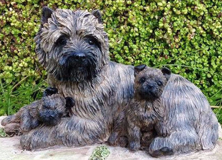 Cairn Terrier With Puppies Figurine