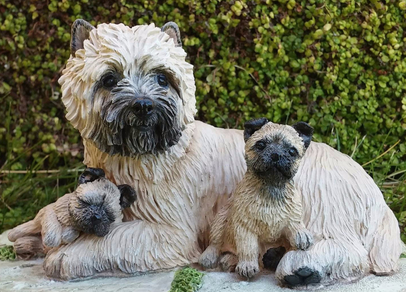 Cairn Terrier With Puppies Figurine