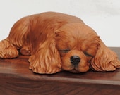 Cavalier King Charles Spaniel Solid Wood Cremation Urn