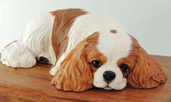 Cavalier King Charles Spaniel Solid Wood Cremation Urn