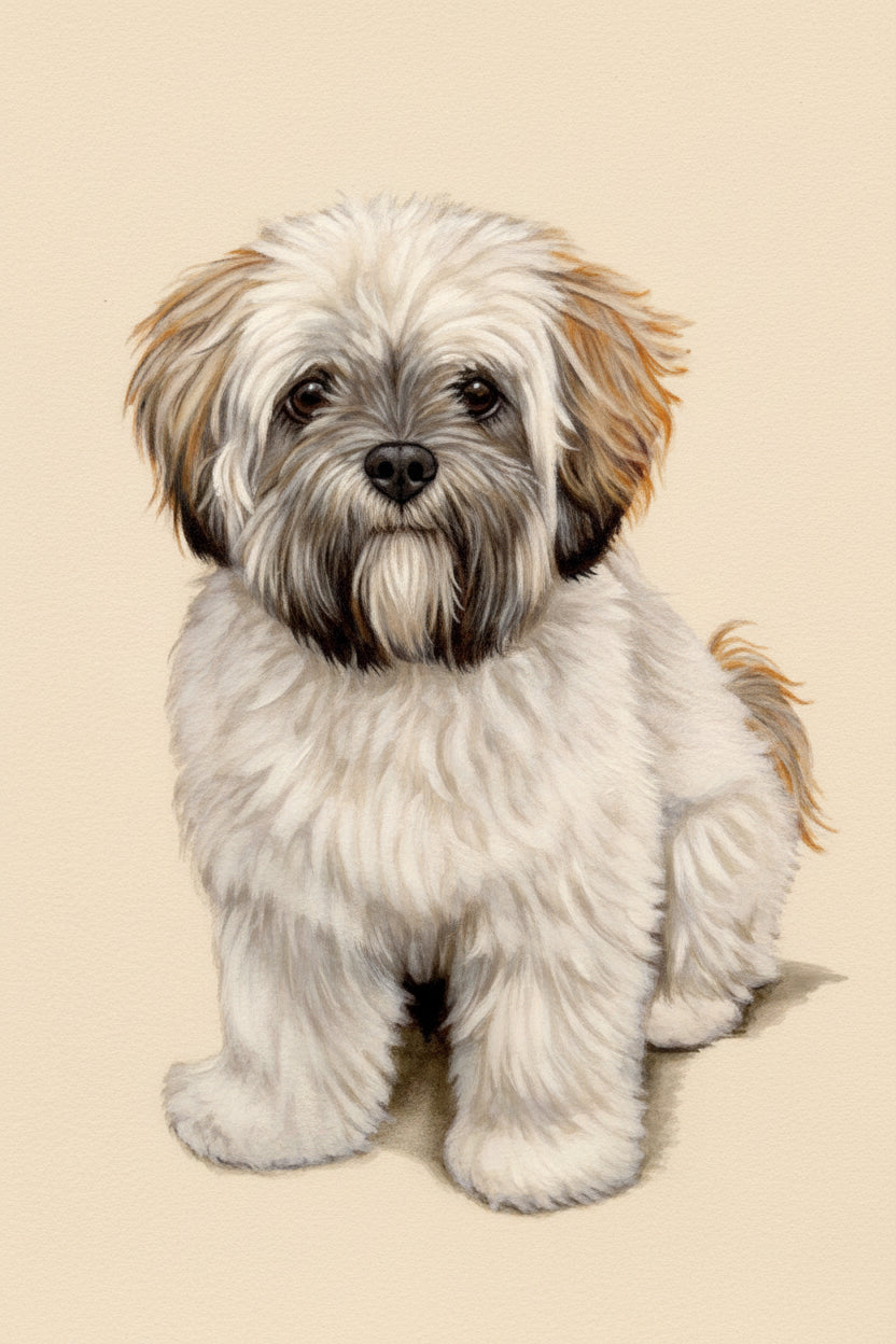 Paintkng of lhasa apso